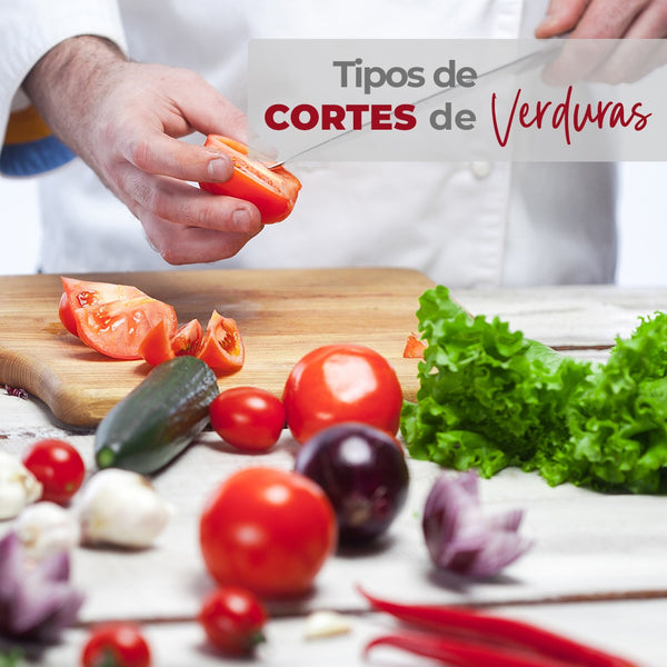 Diferentes cortes de verduras