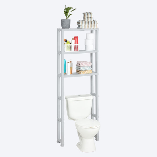 Estante Organizador 3 Niveles para Baño Gris Hielo / Rimax