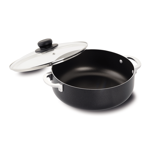 Caldero Antiadherente Experta + Tapa de Vidrio 24 cm / Universal