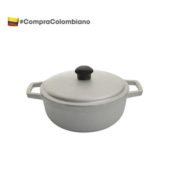 Caldero Aluminio Fundido con Tapa Natural 14 cm / Imusa