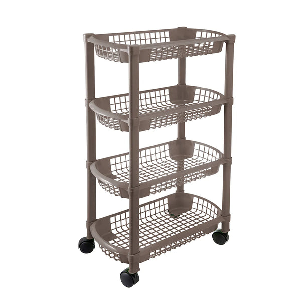 Canastilla Rectangular Móvil 4 Niveles Mocca / MQ