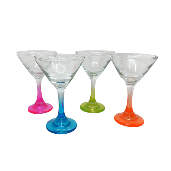 Set x 4 Copas Martini Colores / Cristar