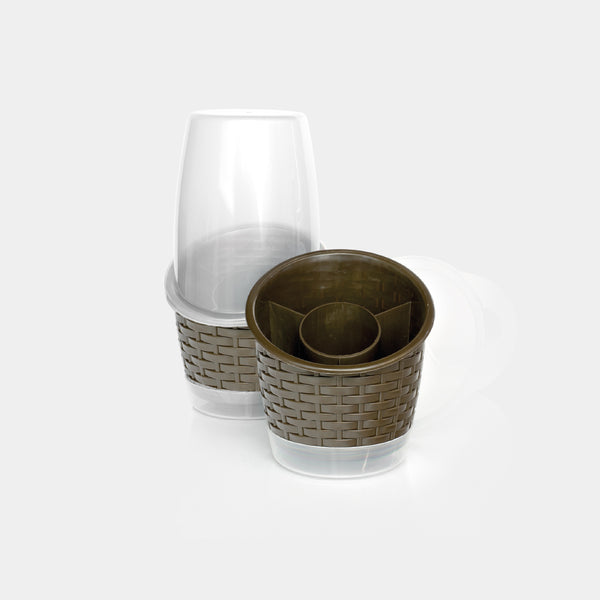 Cubiertero Rattan Café / PlastiRed