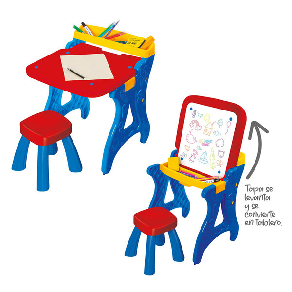 Escritorio Infantil Multifuncional 2 en 1 Rojo Azul / Armaty