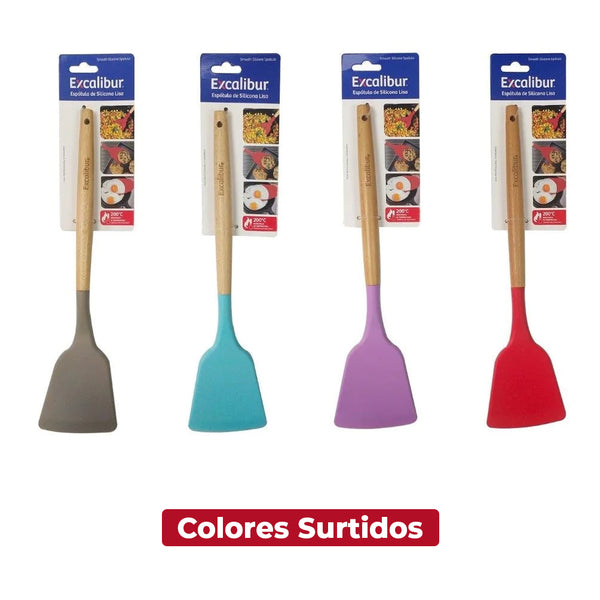 Espátula de Silicona Lisa x 1 und (Colores Surtidos) / Excalibur