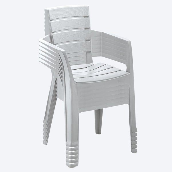 Paquete x 6 Sillas con Brazos Barú Gris Hielo / Rimax