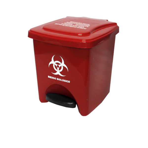 Papelera pedal 22 Lt Rojo / Colplast