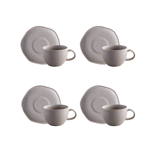 Set de Té Concreto 4 Puestos 8 Piezas / Corona