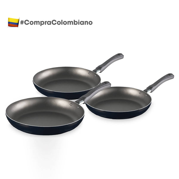 Sartén Crepera Aluminio Prensado BERGNER 24 cm - Negro