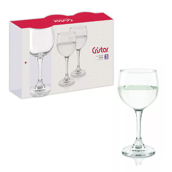 Set x 3 Copas Agua Premier  / Cristar