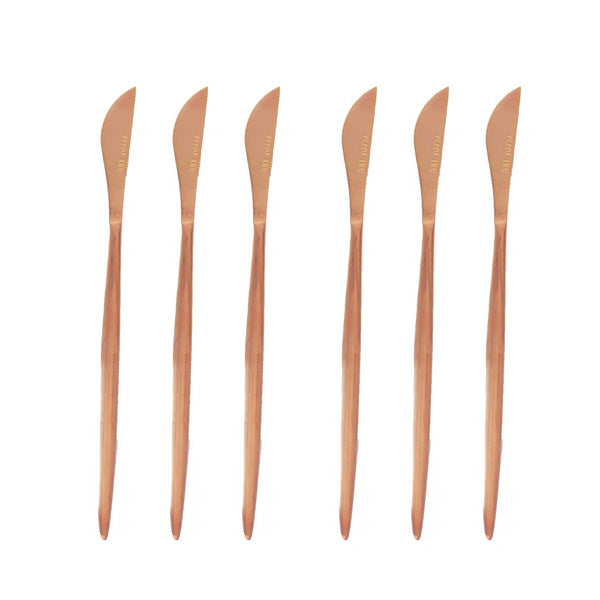 Set x 6 Cuchillos Gourmet Oro Rosa / Alana Life