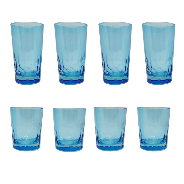 Set x 8 Vasos Tierra Azul / Cristar