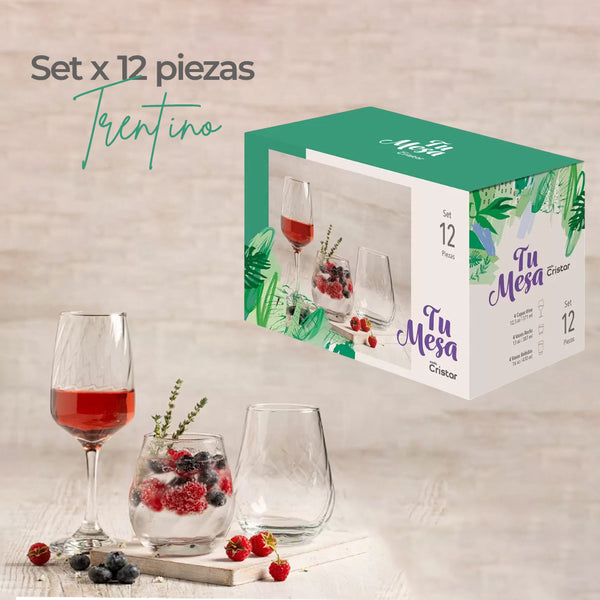 Set x 12 Piezas Trentino / Cristar