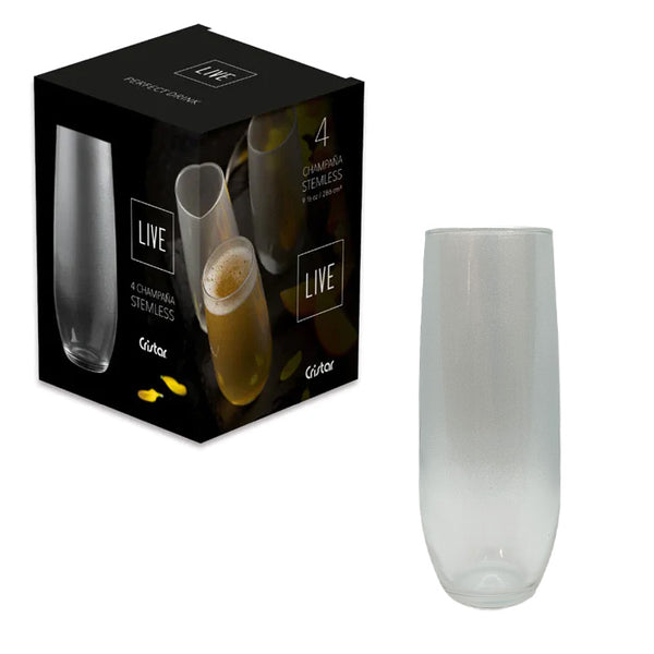 Set x 4 Vasos Stemless Live 284 ml / Cristar