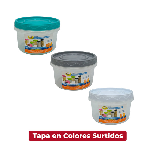 Recipiente Twist con Tapa 600 ml / Novedades Plasticas