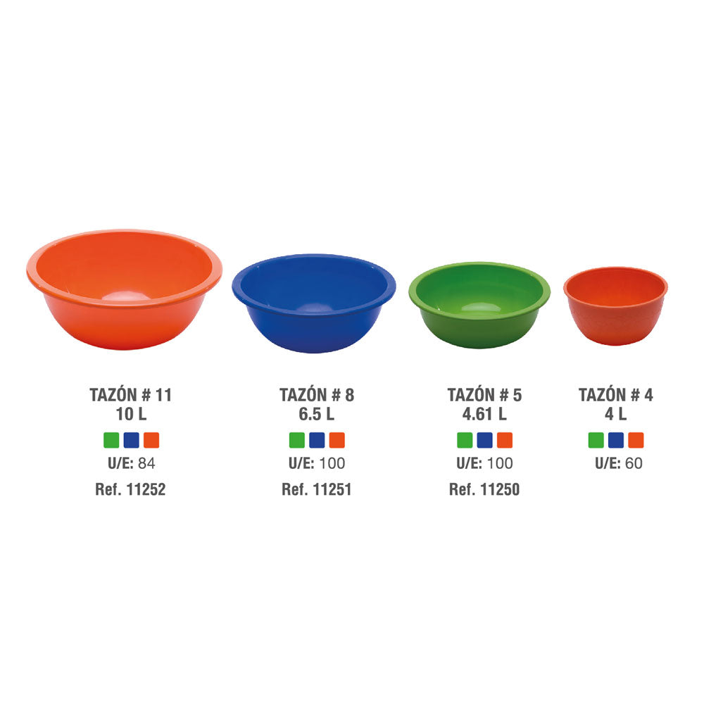Tazón #11 Tipo B Colores Surtidos / Rimoplasticas – Almacenes La 13