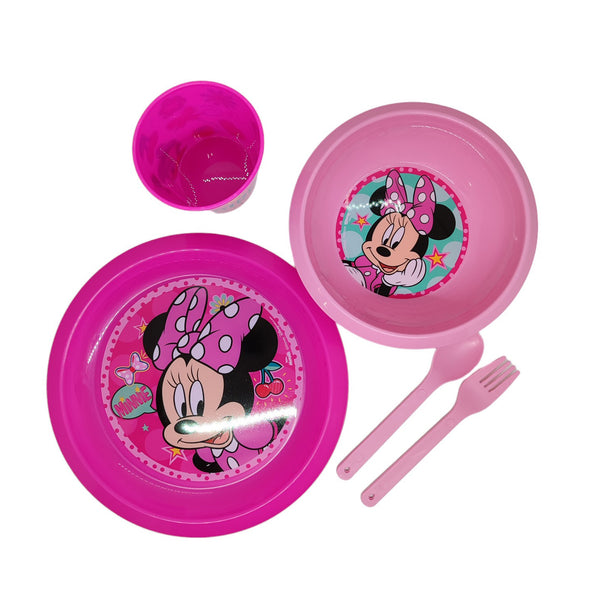 Vajilla Infantil Minnie Mouse Star 1 Puesto  / Wantu