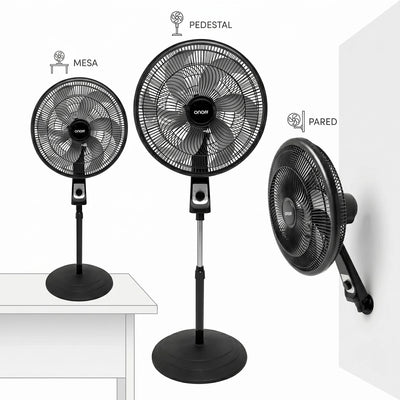 Ventilador 3 en 1 Negro / OnOff