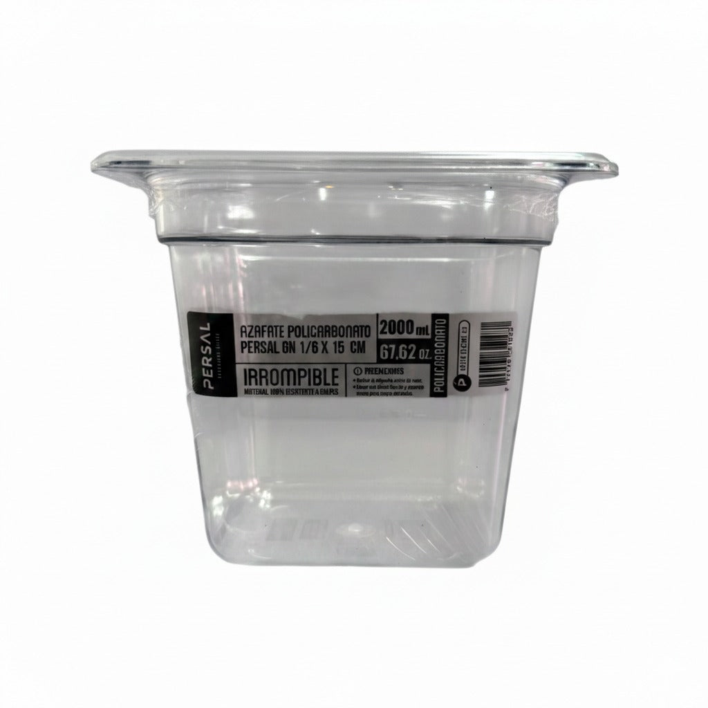 Azafate Sexto GN 1/6 X 15 cm Policarbonato / Persal – Almacenes La 13