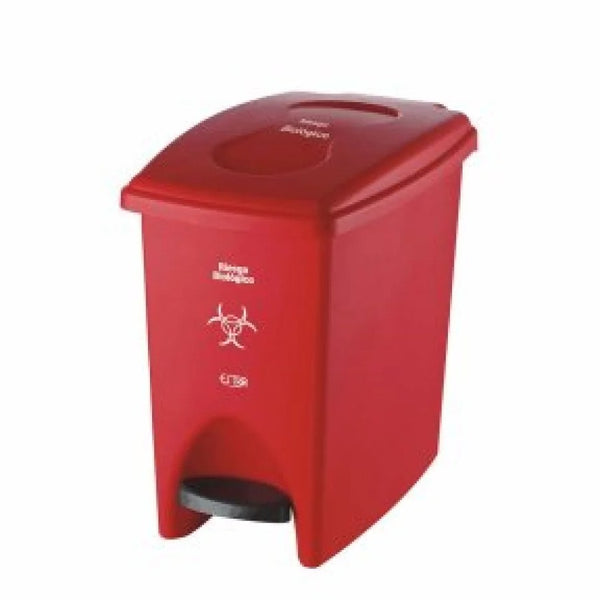 Papelera Clásica Pedal 10 Litros Rojo / Estra