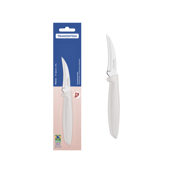Cuchillo Mondador Plenus Blanco 3" / Tramontina