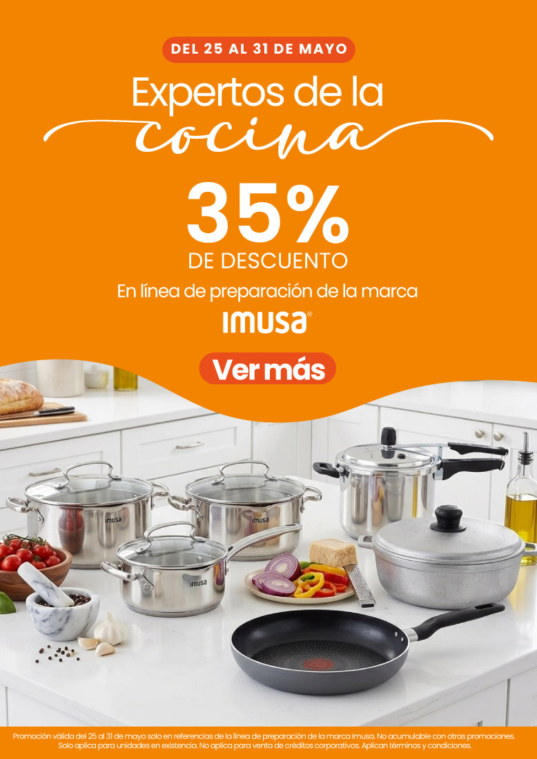 Promoción Imusa con 35 por ciento de descuento en productos de cocina