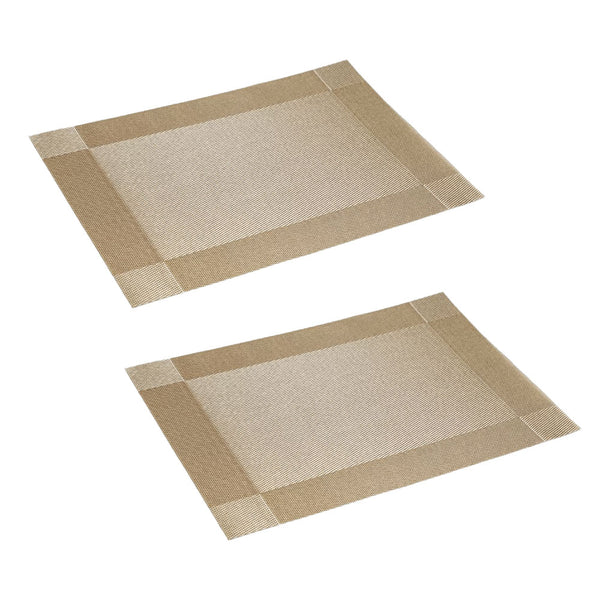 Set x 2 Individuales Rectangulares Dorado / Alana Home