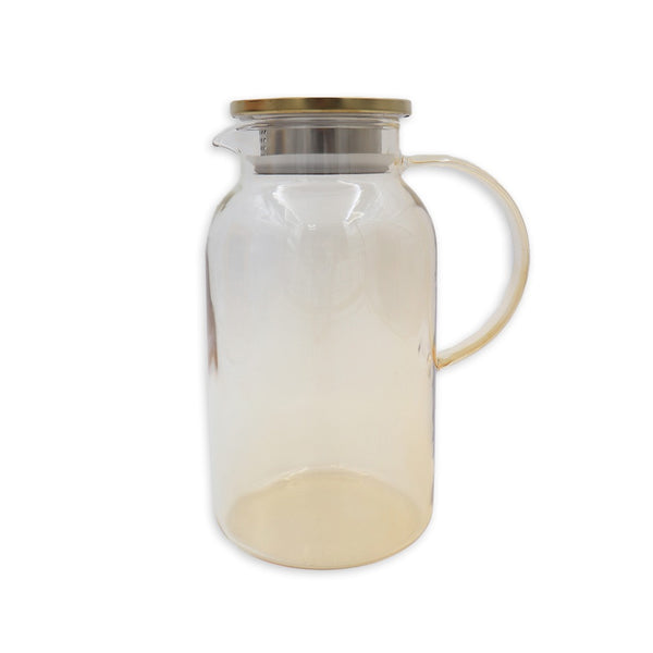 Jarra de Vidrio 1.8 Litros Estilo Redondeado Ambar / Haus