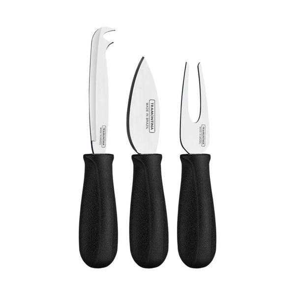 Set x 3 Cuchillos de Queso Negro / Tramontina