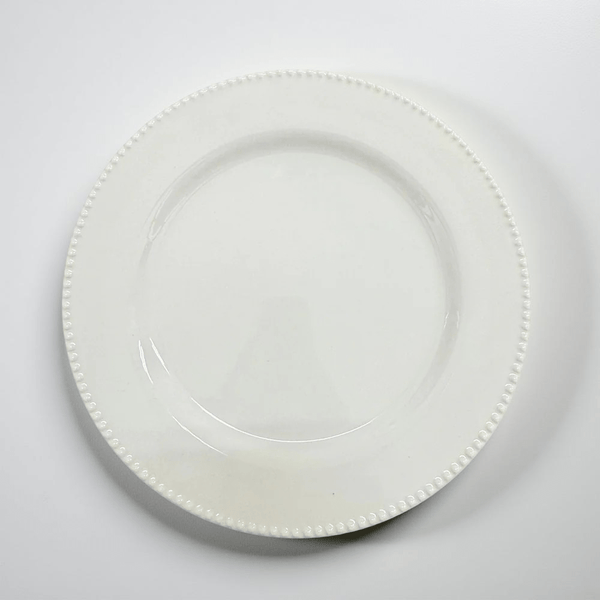 OFERTA Plato Pando 27.5 cm Perla Blanco / Corona