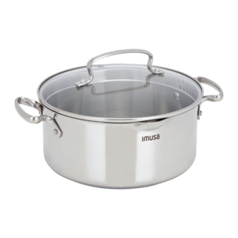 Olla 24 cm Acero Inoxidable Línea  Maestro/ Imusa