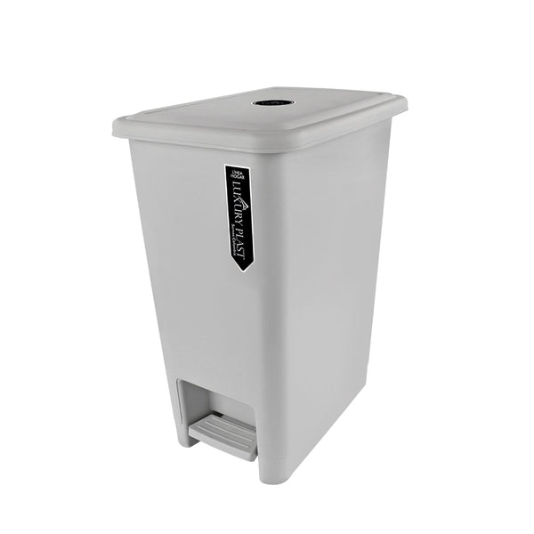 Papelera Pedal Cuadrada 12 litros Gris / Luxury Plast