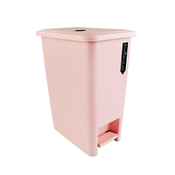 Papelera Pedal Cuadrada 12 litros Rosada / Luxury Plast