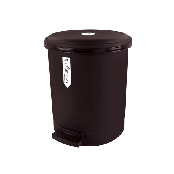 Papelera Pedal Redonda 13 litros Café / Luxury Plast
