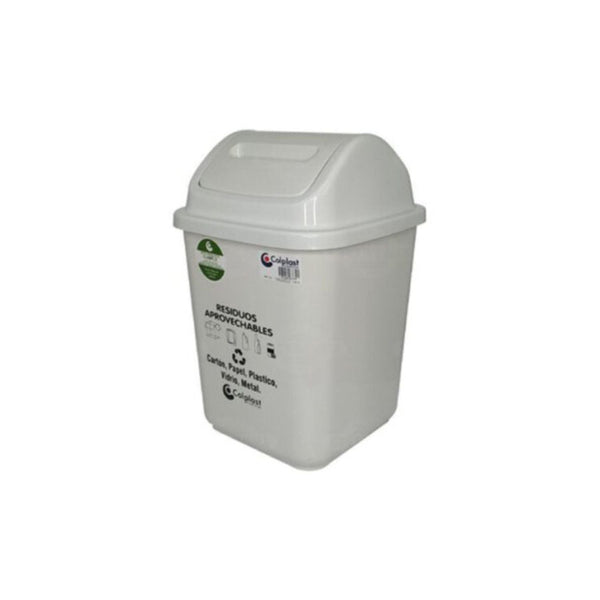 Papelera Vaiven Blanca 10 Litros / Colplast