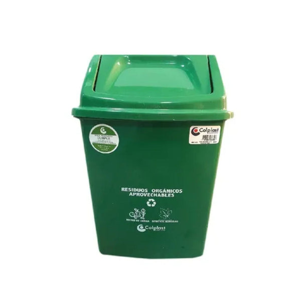 Papelera Vaiven Verde 22 Litros / Colplast