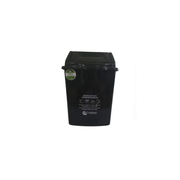 Papelera Vaiven Negra 5 Litros / Colplast