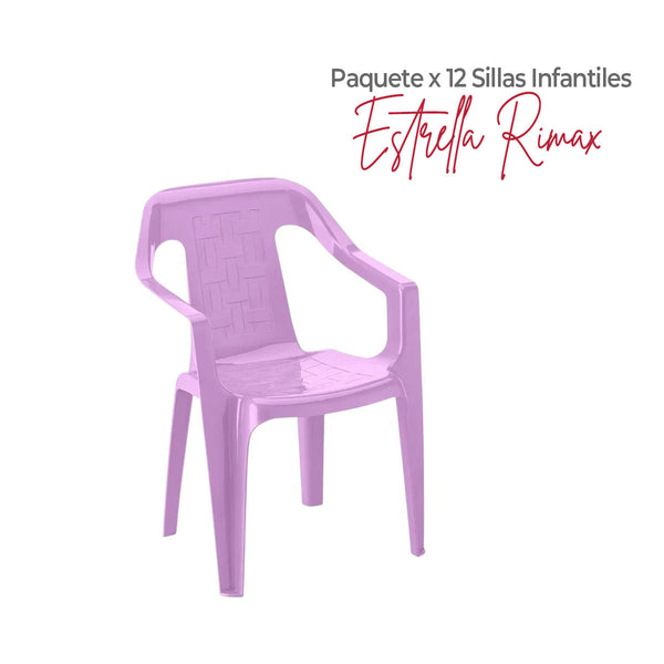 Paquete x 12 Sillas Estrella Lavanda / Rimax