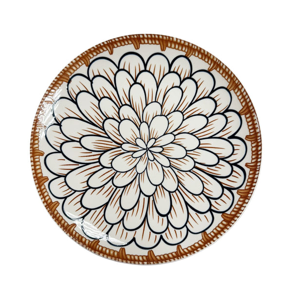 Plato Pando Decorado Flor / Alana Life