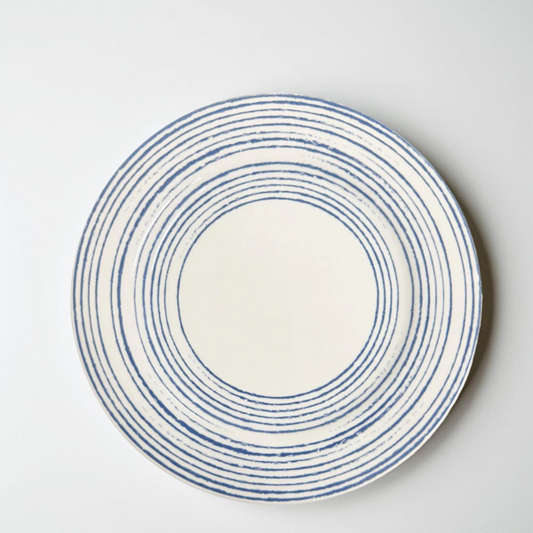 OFERTA Plato Pando 24 cm Trazos Azules / Corona