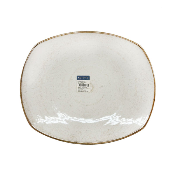 Plato Pando 26.9 cm Beige Línea Artisan / Corona