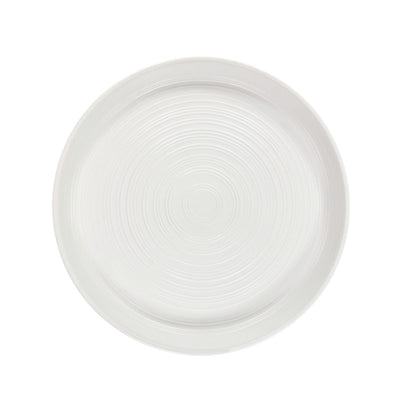 Plato Pando Borde Elevado 25 cm Blanco / Bill's Home
