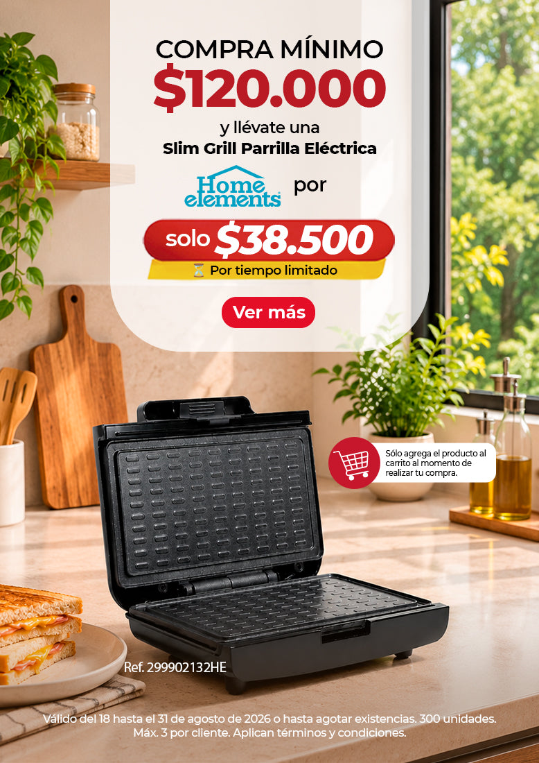 promocion-compra-minima-slim-grill-parrilla-electrica-home-elements-mobile-agosto-2026