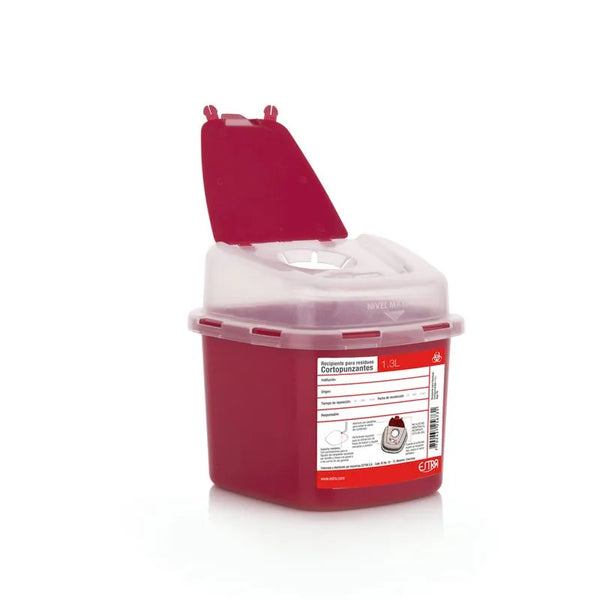 Recipiente para Residuos Cortopunzantes 1.3 Litros / Estra