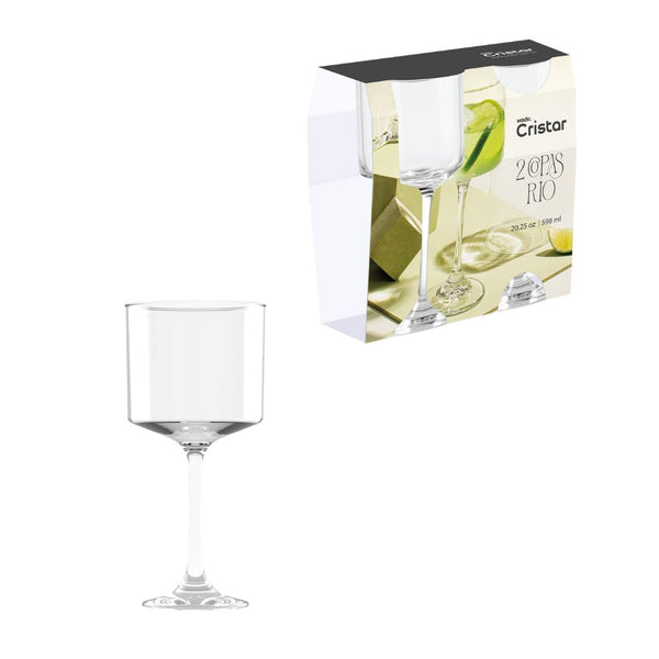 Set x 2 Copas Coctel Rio 22.25 oz / Cristar