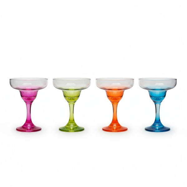 Set x 4 Copas Margarita 9.25 oz Colores Wynwood Streets / Cristar