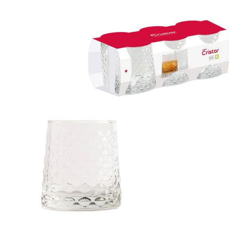 Set x 6 Vasos Rocks Cairo 10.5 oz / Cristar