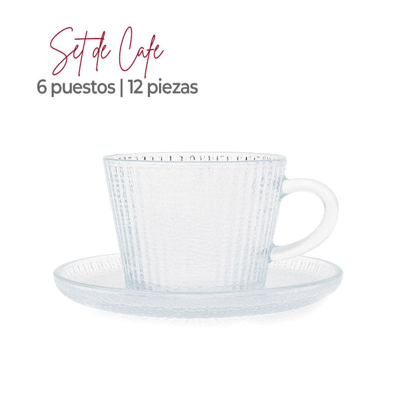 Set de Café 12 Piezas Grabados / Alana