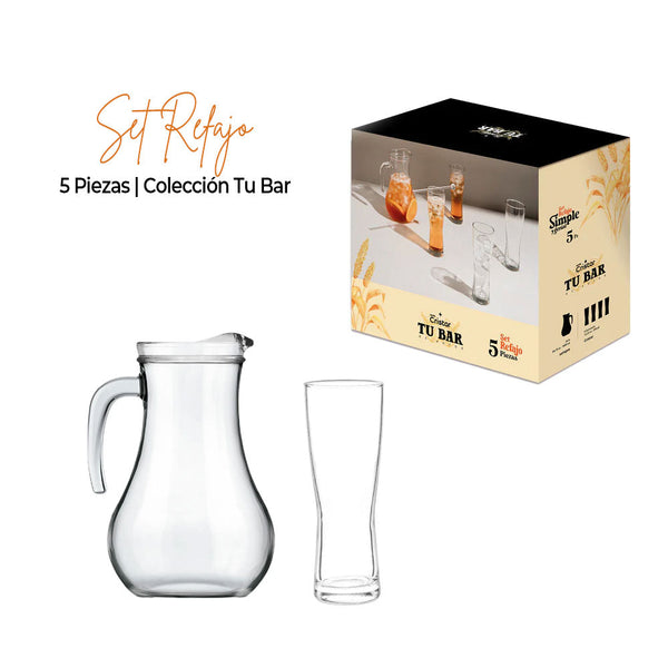 Set Refajo 5 Piezas Tu Bar / Cristar