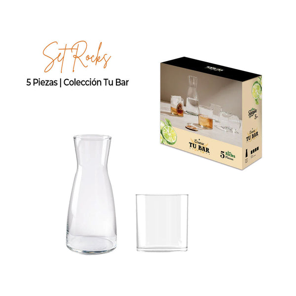 Set Rocks 5 Piezas Tu Bar / Cristar